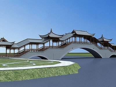现代古建风雨桥