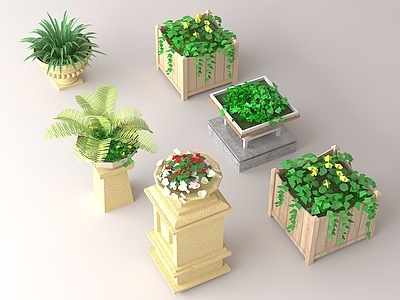 花箱 花箱组合 室外花坛 花艺 绿植