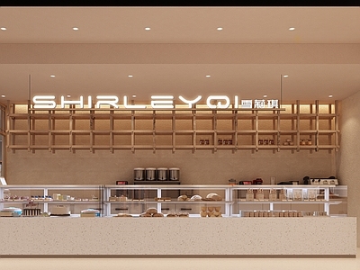 现代奶油甜品面包店 蛋糕店 甜品店 面包店 门头