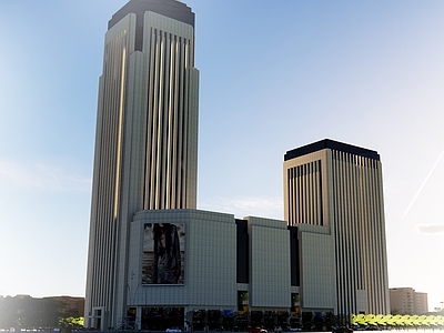 中古简欧商场建筑 新古典商业 欧式商业广场