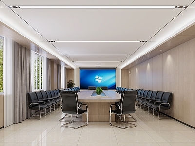 现代简约会议室 办公会议室 培训会议室 小型会议室 党群会议室