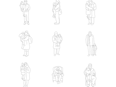 人物 人物立面图库 施工图