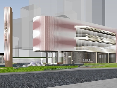 现代售楼处建筑 现代售楼处 售楼处景观 会所建筑 展馆建筑