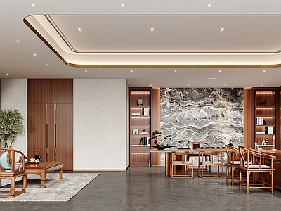 新中式董事长办公室 新中式董事长办公