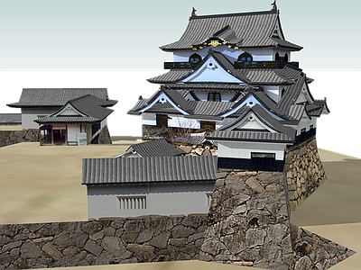 日式古建筑 彦根城