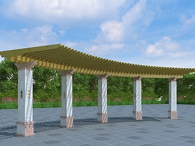 现代欧式廊架 弧形廊架 花架