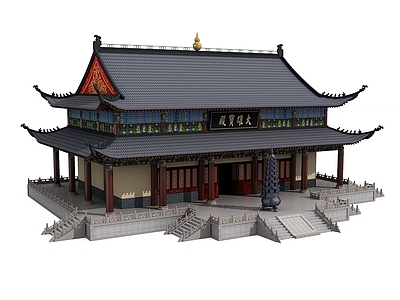 中式古建宝殿