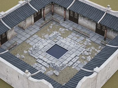 中式古建筑 合院 中国风 庭院 游戏 古风