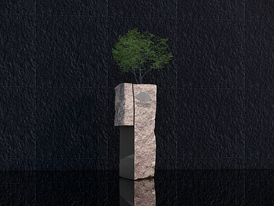 现代石头 LOGO景石 雕塑石 石墩