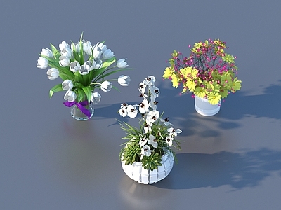 现代花钵 花卉 花艺摆件