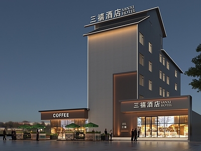 现代酒店外观 酒店外观