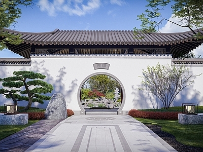 中式别墅庭院 苏式园林 中式古典园林 小桥流水叠山置石 私家园林 苏式示范区景观