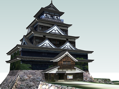 日式古建筑 广岛城