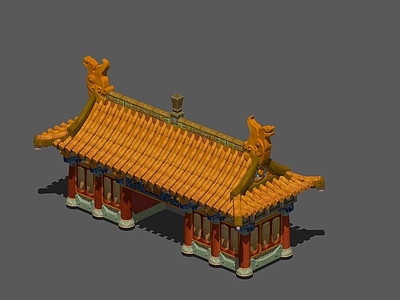 复古中古古建筑 宫廷入口 古建筑