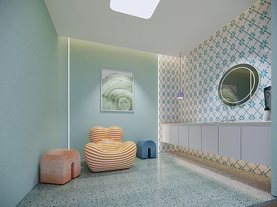 现代新中式母婴店 母婴室 母婴间