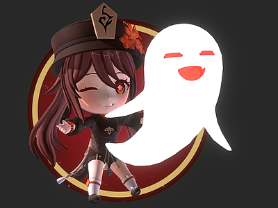 虚拟人物 瓜陀 胡桃人 小萝莉 小女孩 小精灵 卡通幽灵