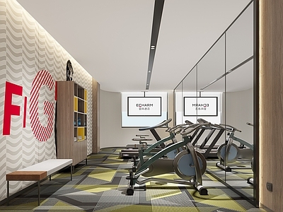 现代酒店 酒店健身房