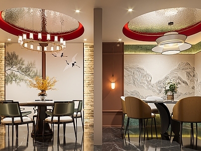 新中式中餐厅 新中式餐厅包间