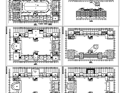 现代学校建筑 学艺术楼建筑图 施工图