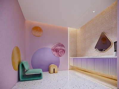 现代法式母婴店 母婴店 母婴间