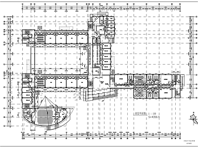 现代学校建筑 高中综合教学楼 施工图