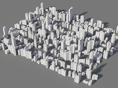 现代鸟瞰规划 鸟瞰规划简模 鸟瞰城市建筑配楼 规划体块建筑 城市白模建筑配景 体块鸟瞰素材