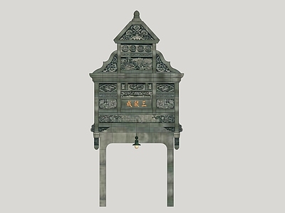 中式风格建筑 酱园弄 牌坊 大门 影视美陈