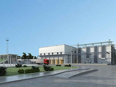 现代其他建筑外观 现代工业厂区