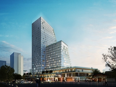 现代简约酒店建筑 文旅酒店 山地酒店建筑 多层酒店建筑 高层酒店建筑 酒店大门