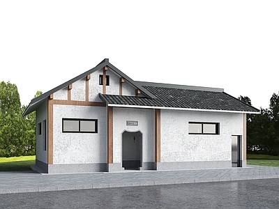 现代其他公共建筑 公园公厕 厕所公厕 景观小建筑