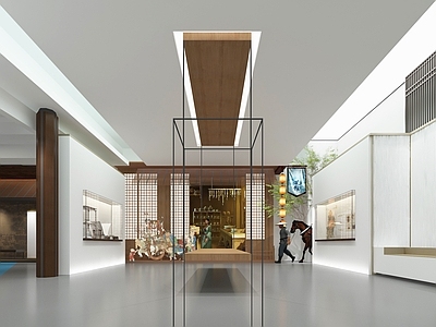 现代新中式其他展厅 新中式博物馆 茶馆场景