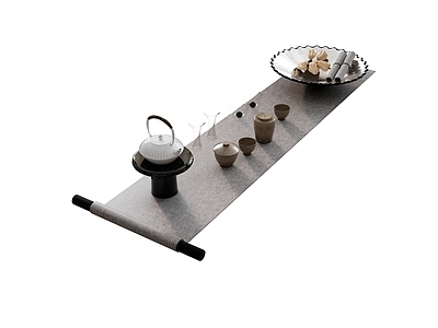 茶具 中式茶具茶壶茶杯 摆件水果茶垫