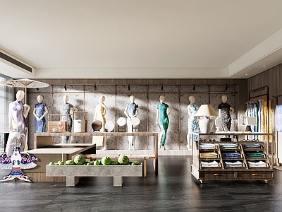 新中式中式服装店 女装店 旗袍店 服装店
