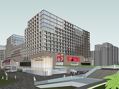 现代商业街 底层商业街区 多层公寓SOHO