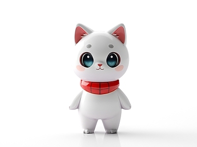 猫 卡通猫 Q版猫 猫 猫咪 白猫