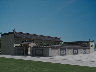 现代古建庭院