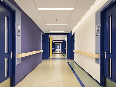 现代简约医院 医院走廊 医院大厅 手术室 护士站