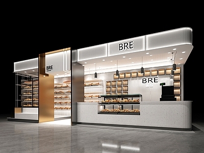 现代甜品面包店 蛋糕店 甜品店 面包店 门面 店铺