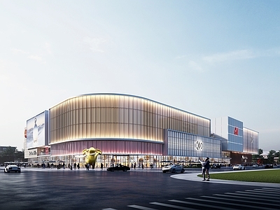现代商场建筑 购物中心 商业综合体 商业多层