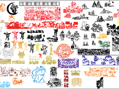 现代人物 古代人物场景 施工图
