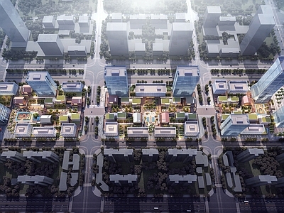 现代轻奢商业街 现代商业综合体 城市商务中心 酒店商墅商业街 超高层办公酒店