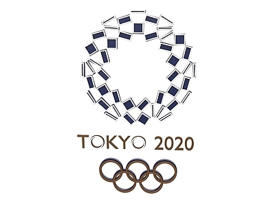 现代摆件组合 东京奥运会logo