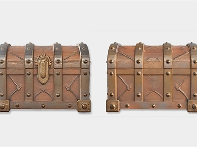 行李箱 中古藏宝箱 复古藏宝箱 现代复古皮箱 现代藏宝箱 复古首饰盒