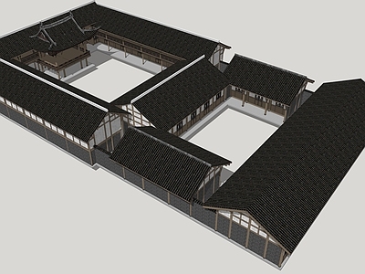 中式古建筑 湖南会馆 戏台 穿斗建筑 南方建筑