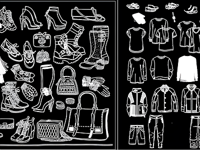 现代服装鞋帽 服装鞋帽 施工图