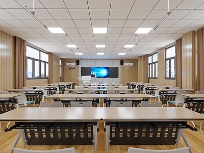 现代教室 多媒体教室 开放教室 书桌 学习空间