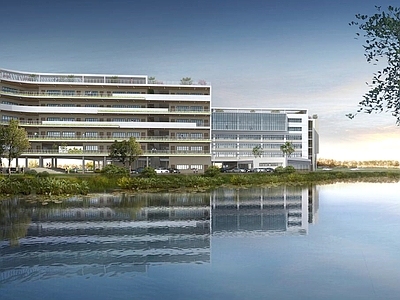 现代学校建筑 学校整体 教学楼学校 学校操场 学校宿舍楼 教育建筑