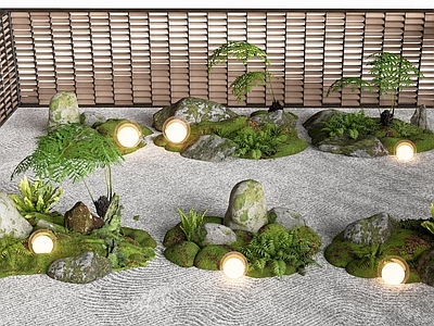 植物组合 苔藓植物 植物组团 枯山水 微地形 庭院小品