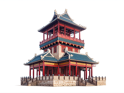 中式古建筑 阁楼