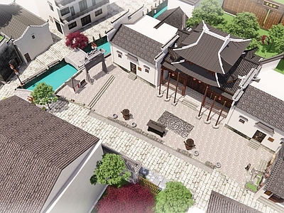 中式新中式古建筑 中式古建筑 商业古建筑 古建筑